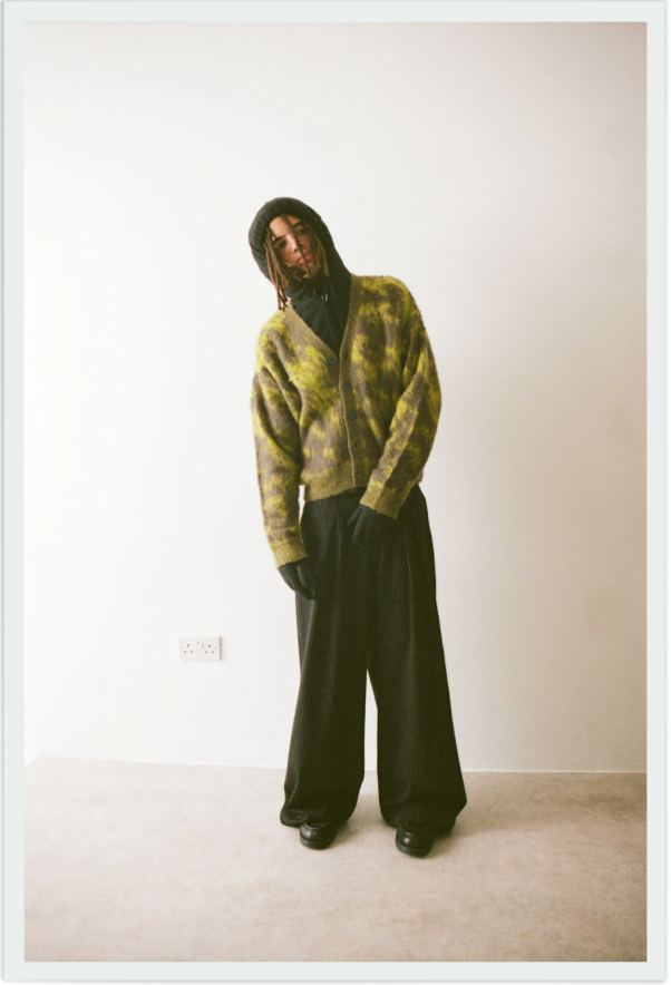 Wagara Green Mohair Cardigan