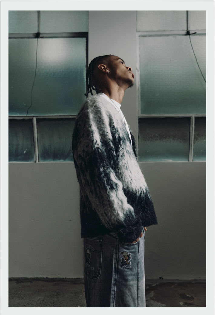 Raw Seam Mohair Cardigan