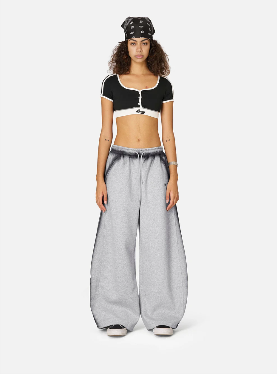 INKJET SUPER BAAGGY BARREL SWEATPANTS