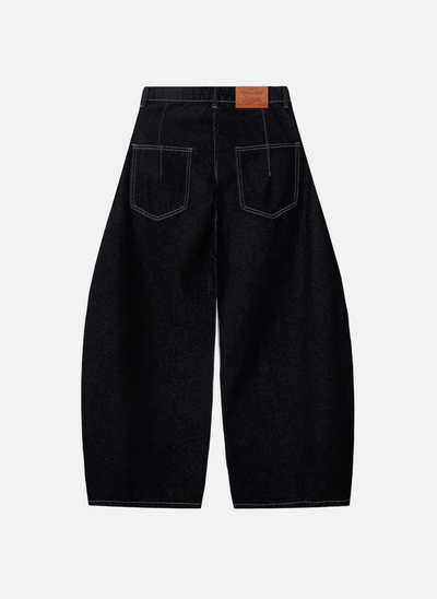 BUTTON BARREL JEANS