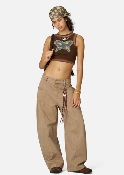 Baseball Chainlink Baggy Barrel Pants