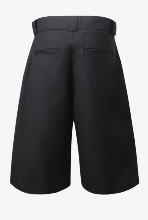 Vintage Pleated Deconstructed Shorts