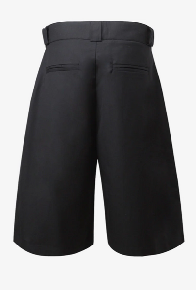 Vintage Pleated Deconstructed Shorts