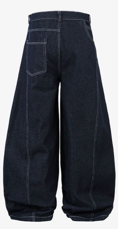 SplitStitch Deconstructed Barrel Jeans