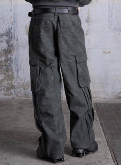 Men’s Dark Grey Cargo Pants