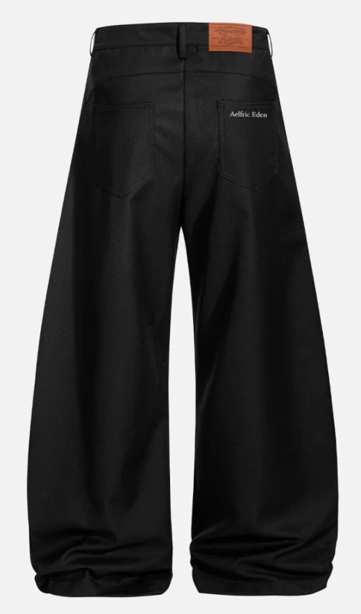 Double Waist Stripe Baggy Pants