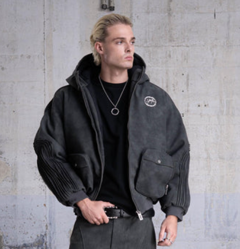 Men’s Dark Grey Bomber Jacket