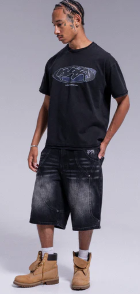 Washed Black ARCH Shorts